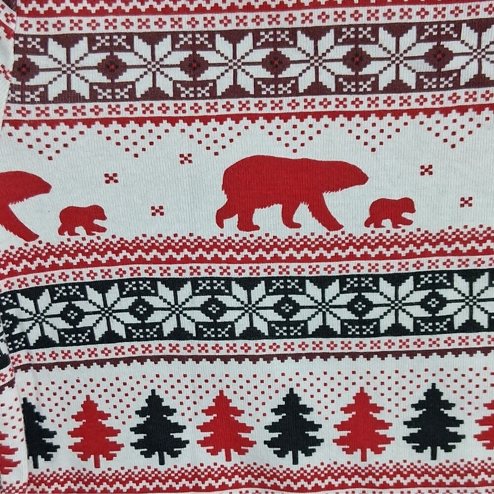 Wondershop Womens S 2 Pc Cotton Knit Fair Isle Polar Bear Christmas Pajama Set - Picture 9 of 9